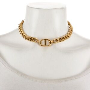 Dior Navy Gold choker necklace - rare - sold out!